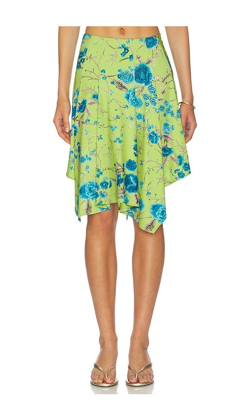 miaou ty skirt in green. - size m (also in xxs, xs, s, xl)