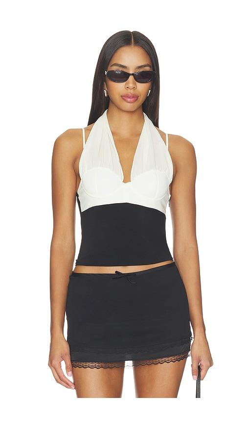 miaou vittoria top in black. - size l (also in xxs, xs, s, m)