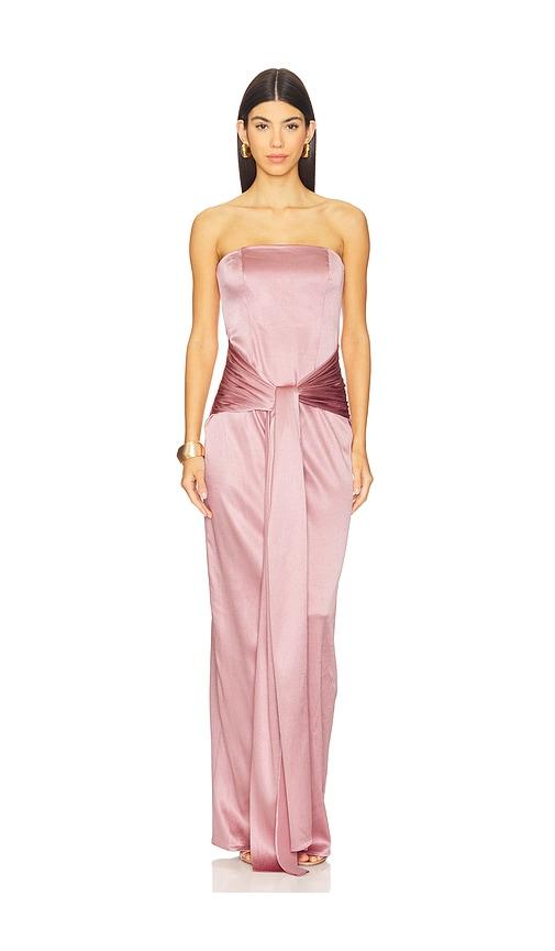 michael costello x revolve abelina gown in rose. - size l (also in xl)