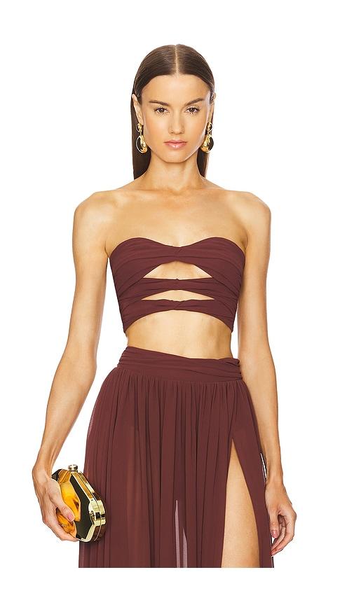 michael costello x revolve acacia top in brown. - size m (also in s, xl, xs)