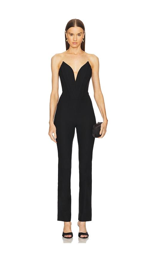 michael costello x revolve akansa jumpsuit in black. - size m (also in s)