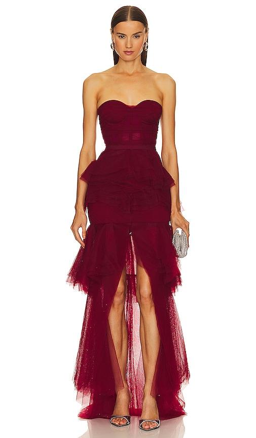 michael costello x revolve alai gown in red. - size l (also in xxs, xs, s, m, xl)