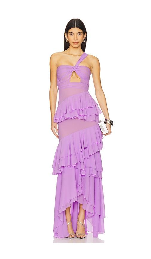 michael costello x revolve ariella maxi dress in lavender. - size l (also in xxs, xs, s, m)