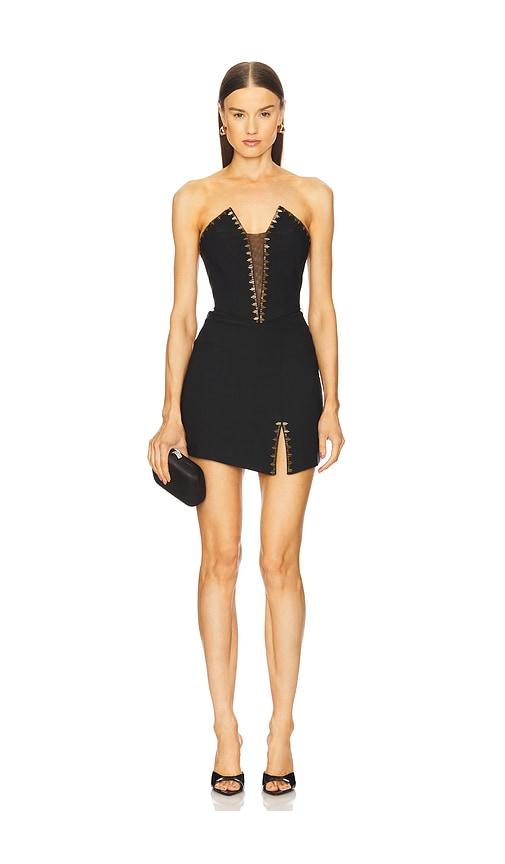michael costello x revolve aviva mini dress in black. - size l (also in xl)