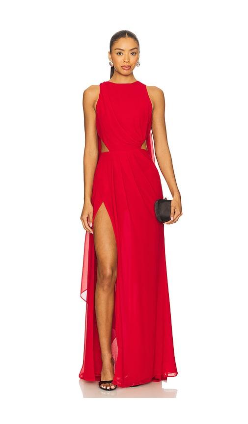 michael costello x revolve breslin gown in red. - size m (also in xxs, xs, s)