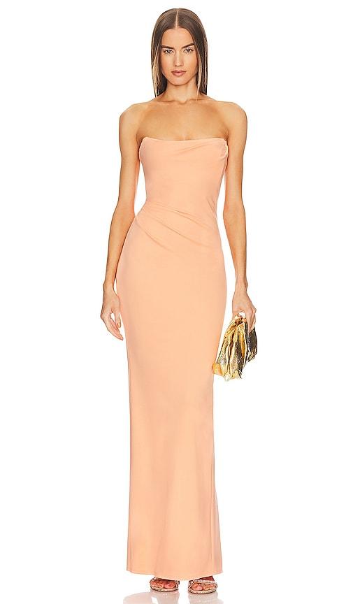 michael costello x revolve briggs gown in peach. - size l (also in xxs, xs, s, m, xl)