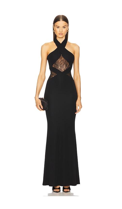 michael costello x revolve calithea gown in black. - size l (also in m)