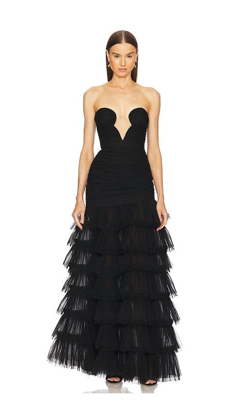 michael costello x revolve elizabeth gown in black. - size m (also in s, xs)