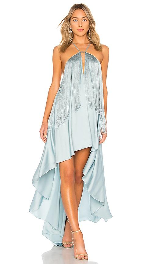 michael costello x revolve generosity dress in baby blue. - size l (also in m)