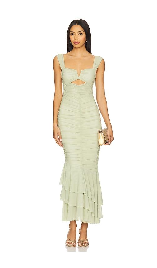 michael costello x revolve hilary gown in green. - size l (also in xl)