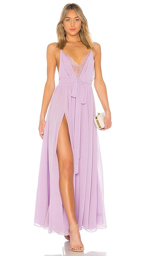 michael costello x revolve justin gown in lavender. - size l (also in s, m)