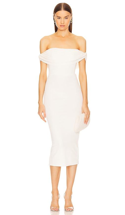 michael costello x revolve laurence midi dress in ivory. - size s (also in xs)