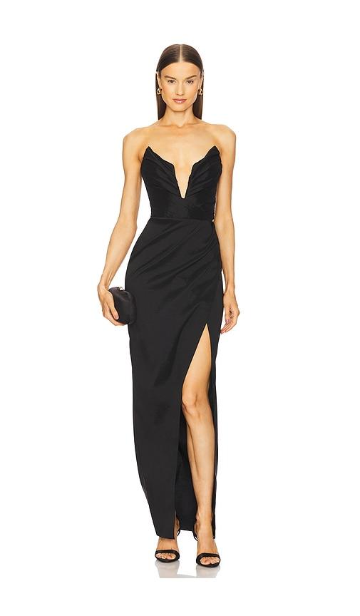 michael costello x revolve leyah gown in black. - size l (also in xs, s, m, xl)