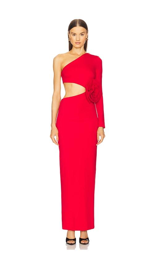 michael costello x revolve llona gown in red. - size s (also in xl)