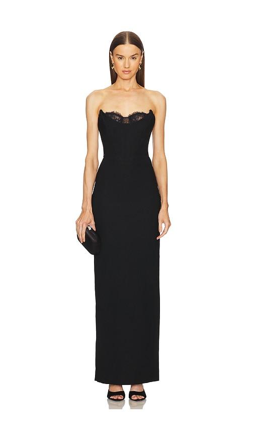 michael costello x revolve louisa gown in black. - size l (also in xxs, xs, s, m)