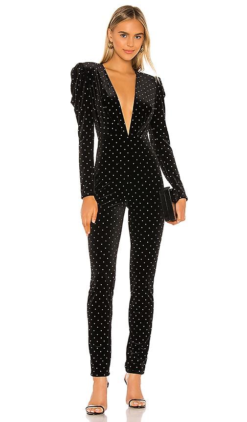 michael costello x revolve lulu jumpsuit in black. - size m (also in s)