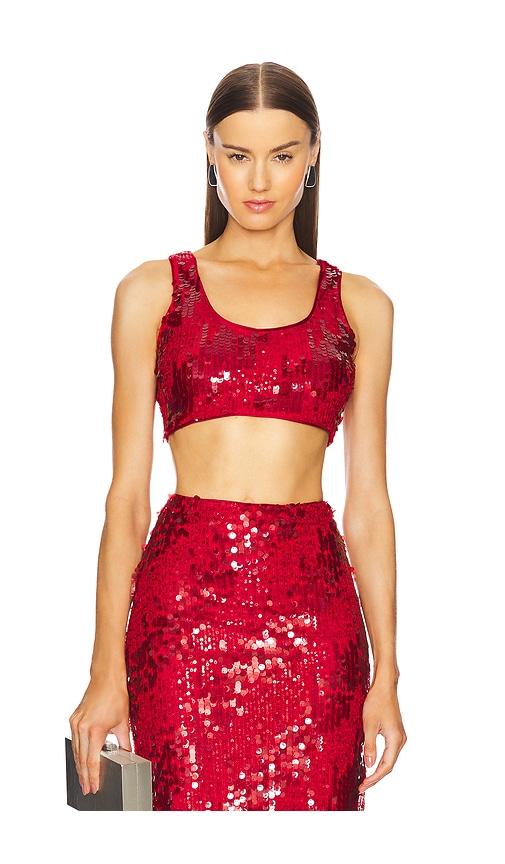 michael costello x revolve marlene top in red. - size l (also in xs, s)