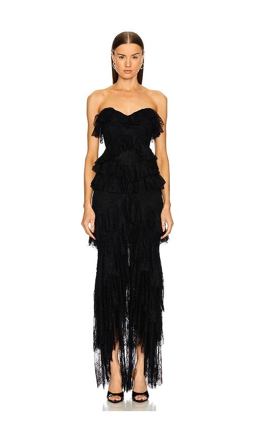 michael costello x revolve oleksandra gown in black. - size s (also in xs)