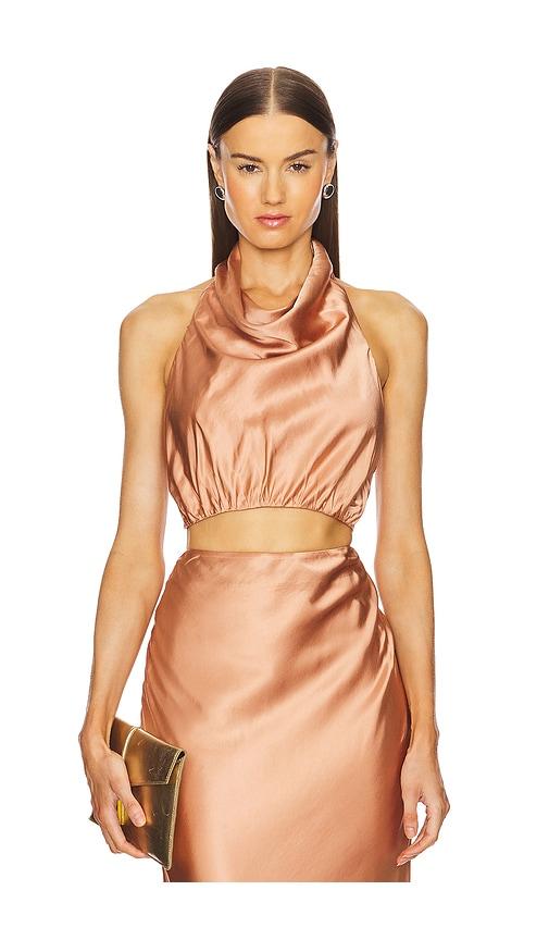 michael costello x revolve perla top in metallic copper. - size s (also in xl)