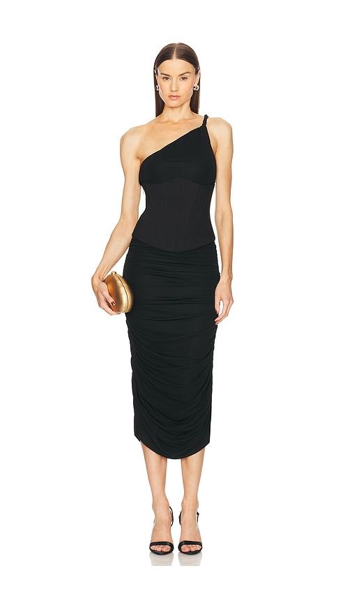 michael costello x revolve rinxent midi dress in black. - size l (also in xxs, xs, s, m, xl)