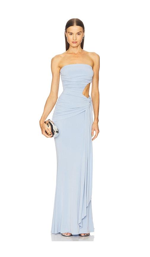 michael costello x revolve sivan gown in baby blue. - size l (also in xl)