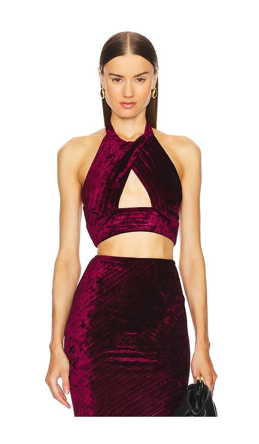 michael costello x revolve spencer top in burgundy. - size s (also in xl)