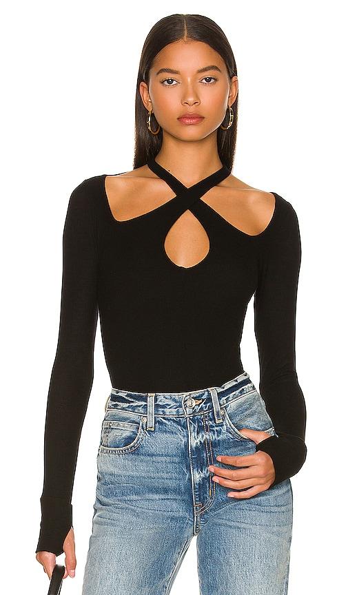 michael lauren gael top in black. - size l (also in xs, s, m)