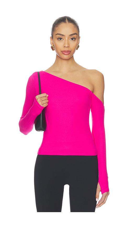 michael lauren magdaleno asymmetrical longsleeve top in pink. - size m (also in xs, s)