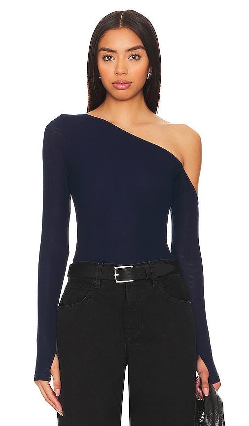 michael lauren magdaleno asymmetrical tee in navy. - size xl (also in xs)