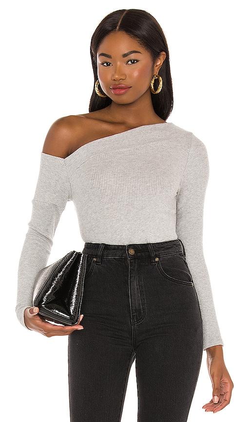 michael lauren maples long sleeve top in grey. - size l (also in xl)