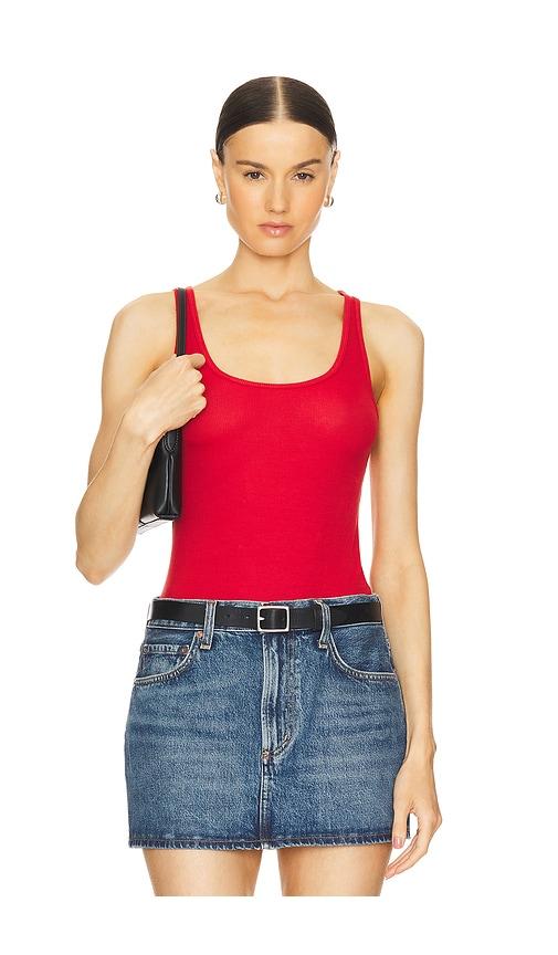 michael lauren mason basic rib tank in red. - size l (also in xs, s, m, xl)