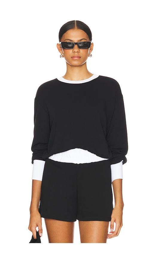 michael lauren trayvon crop pullover in black. - size xl (also in xxl)