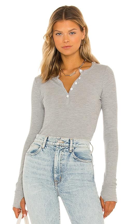 michael lauren vance henley tee in light grey. - size l (also in s, xs, m, xl, xxl)
