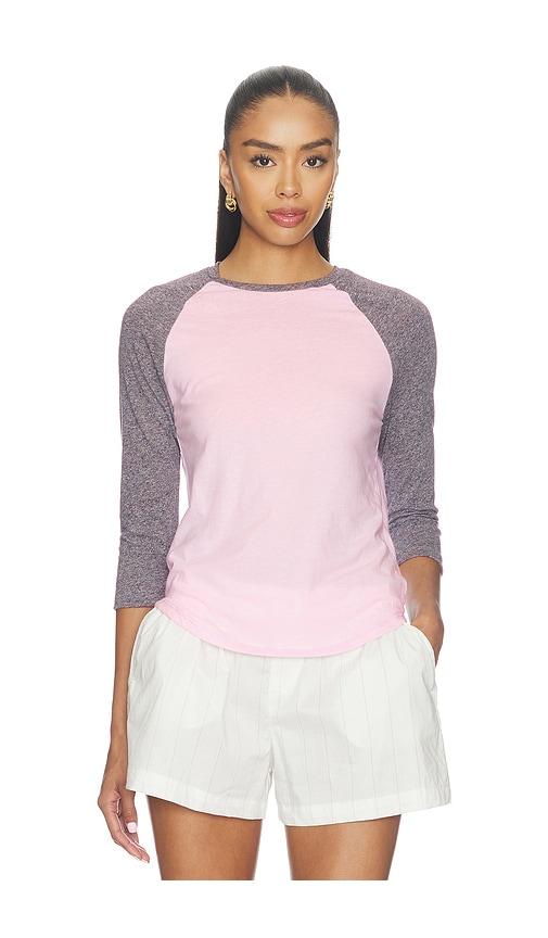 michael lauren x revolve katya raglan 3/4 sleeve tee in multi. - size s (also in xs)