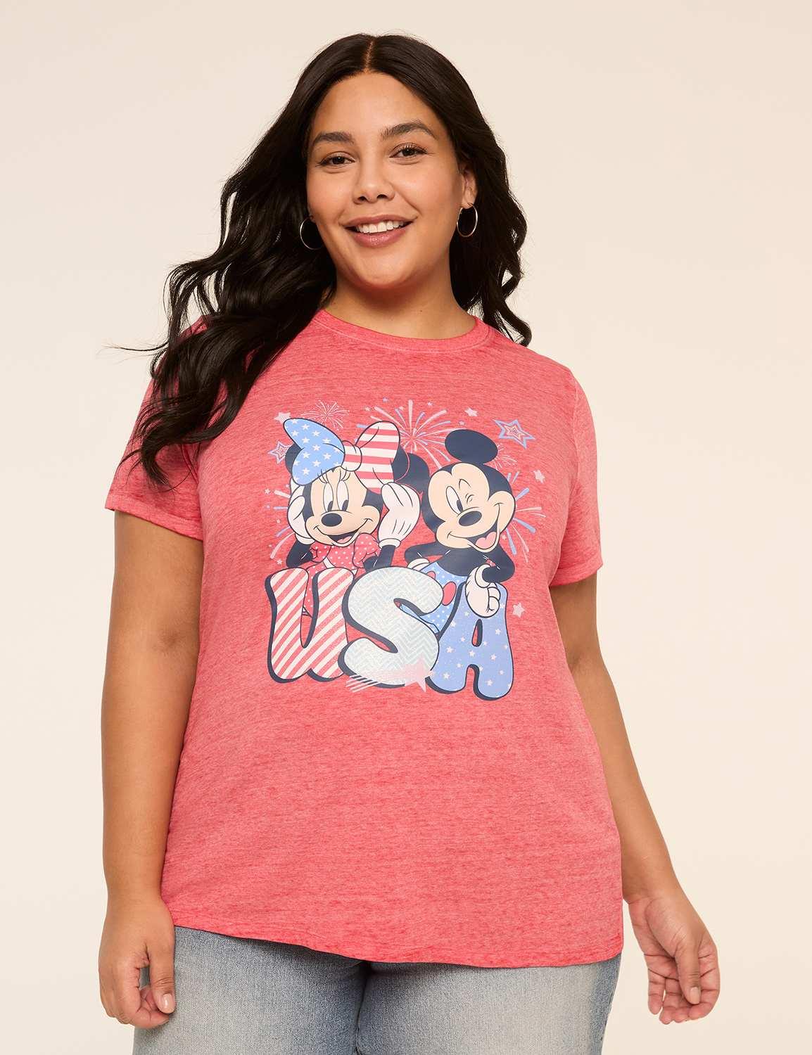mickey & minnie usa graphic tee