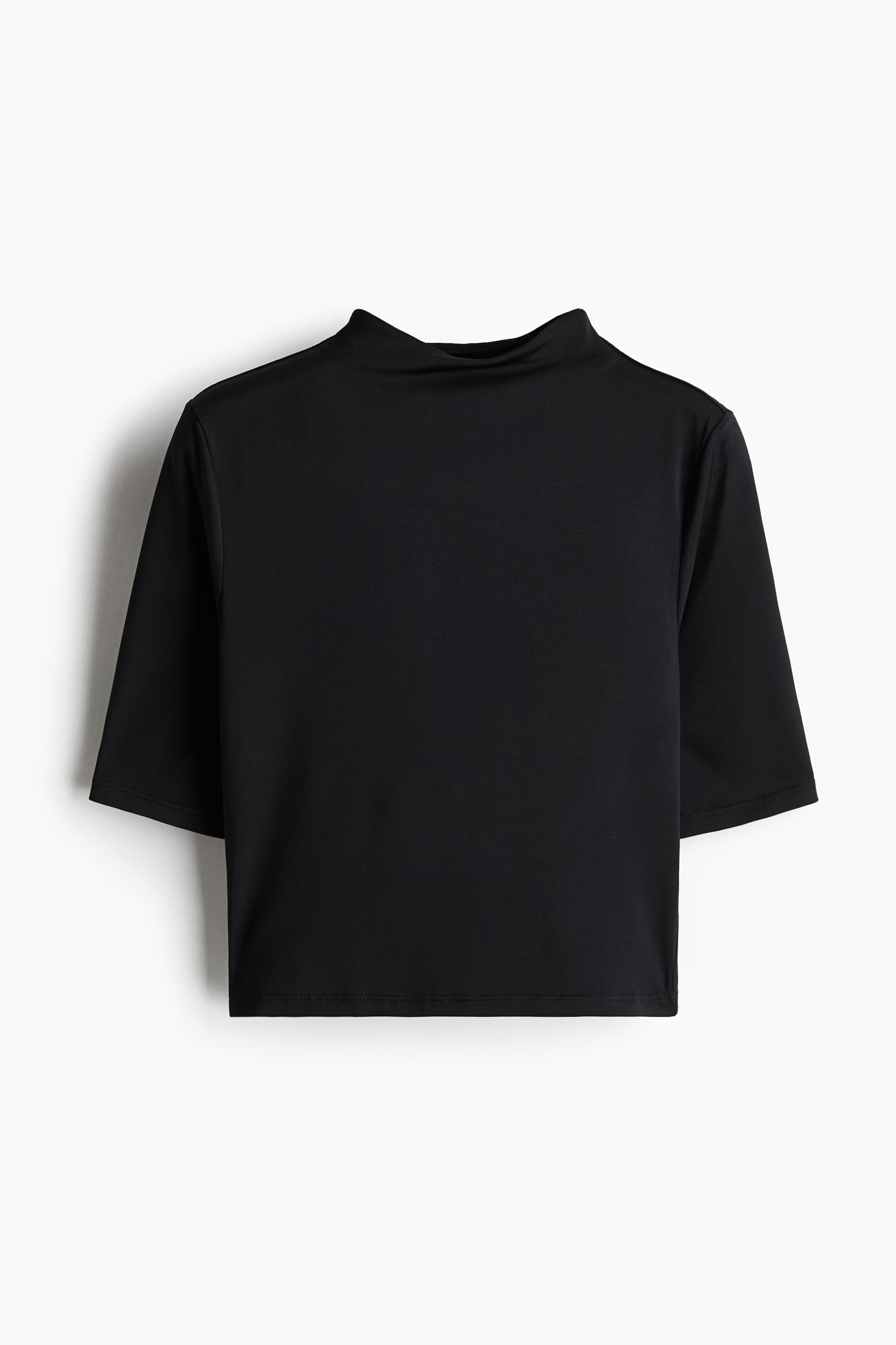microfiber mock turtleneck top