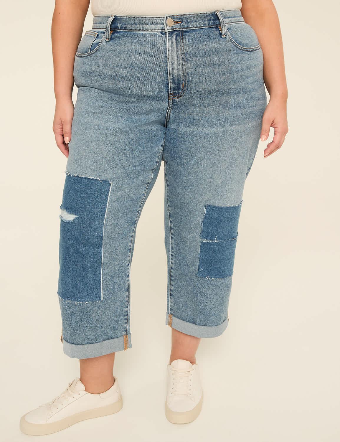 mid-rise boyfriend capri