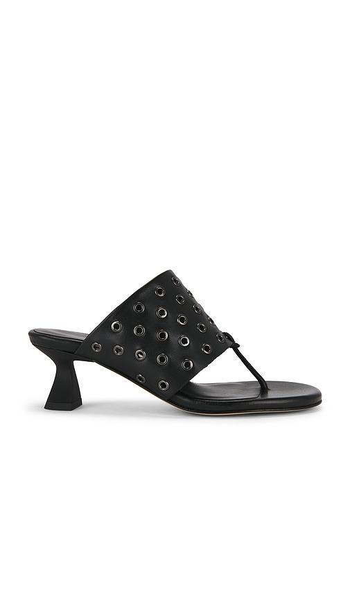 miista cedella eyelets sandal in black. - size 37 (also in 38)