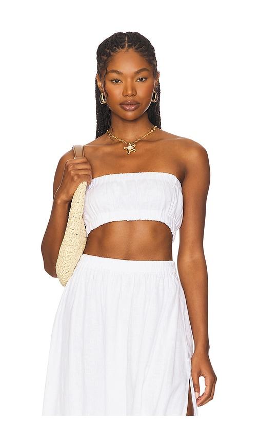 mikoh marlien top in white. - size 1/s (also in 2/m, 3/l)