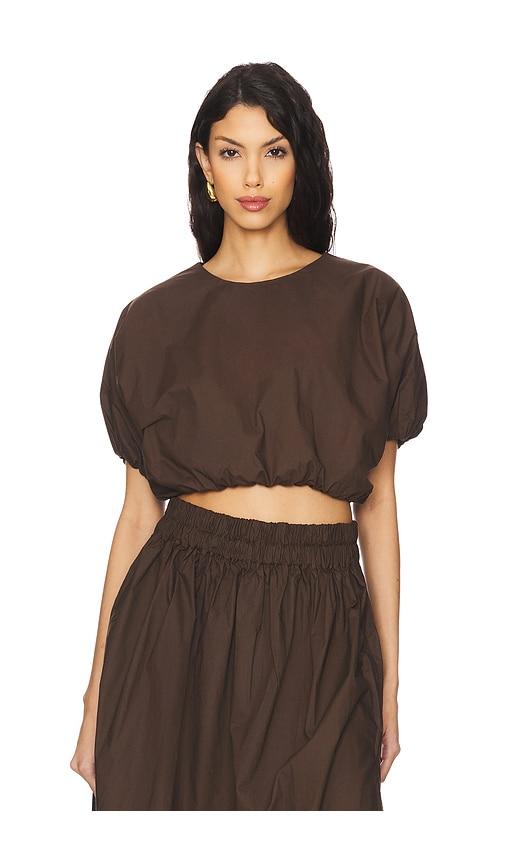 mikoh opihi top in brown. - size 2/m (also in 3/l)