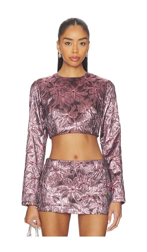 milkwhite cropped top in pink. - size m (also in s, xs)