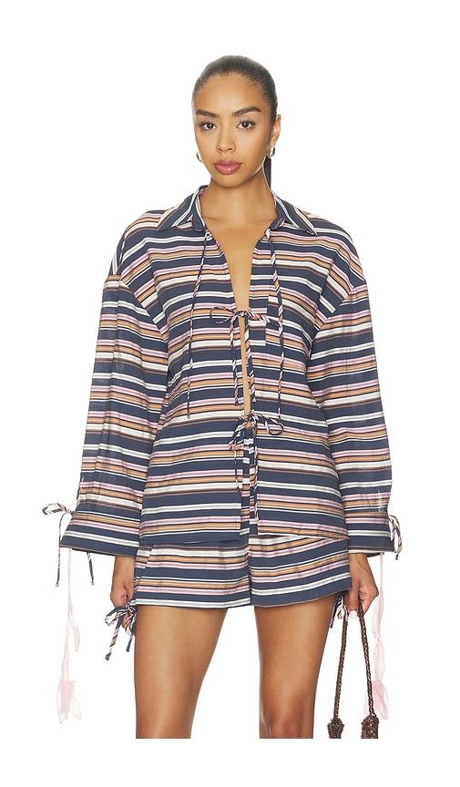 milkwhite flower detail shirt in multi. - size l (also in m, s, xs)