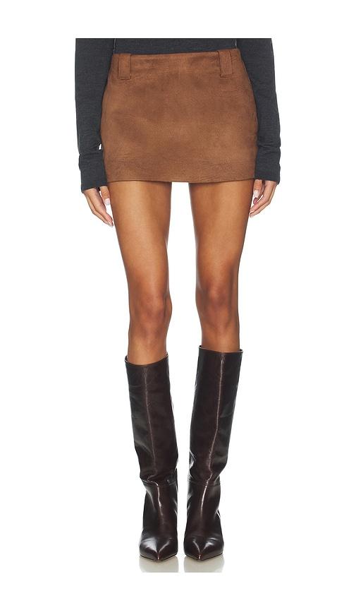 milkwhite mini skirt in brown. - size l (also in m, xs, s)