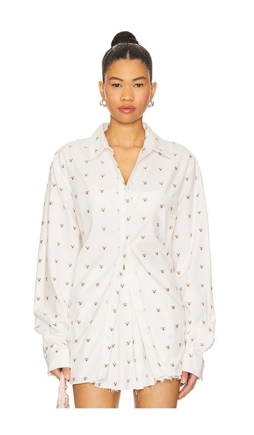 milkwhite oversized shirt in white. - size l (also in s)
