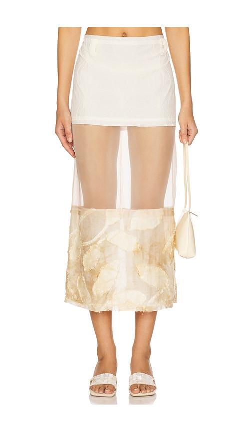 milkwhite triple skirt in beige. - size l (also in s, m)
