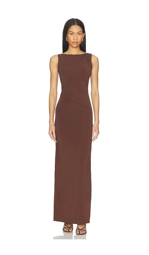 mimchik magnolia gown in chocolate. - size 2 (also in 6)