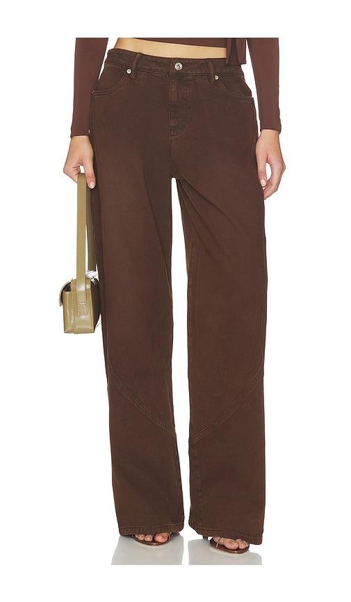 mimchik saddle jean in brown. - size 25 (also in 26, 27, 30)