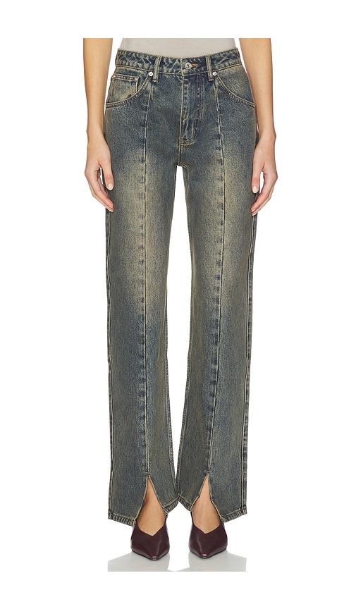 mimchik split hem jean in blue. - size 25 (also in 26)