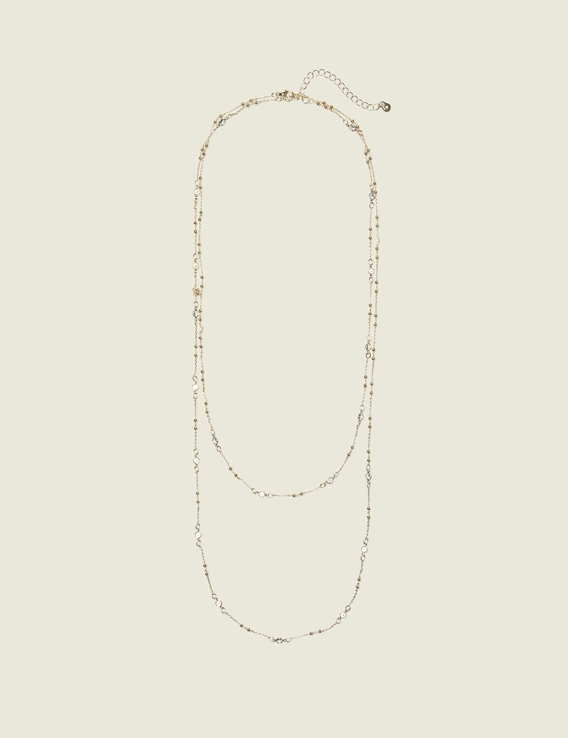 mini crystal station necklace