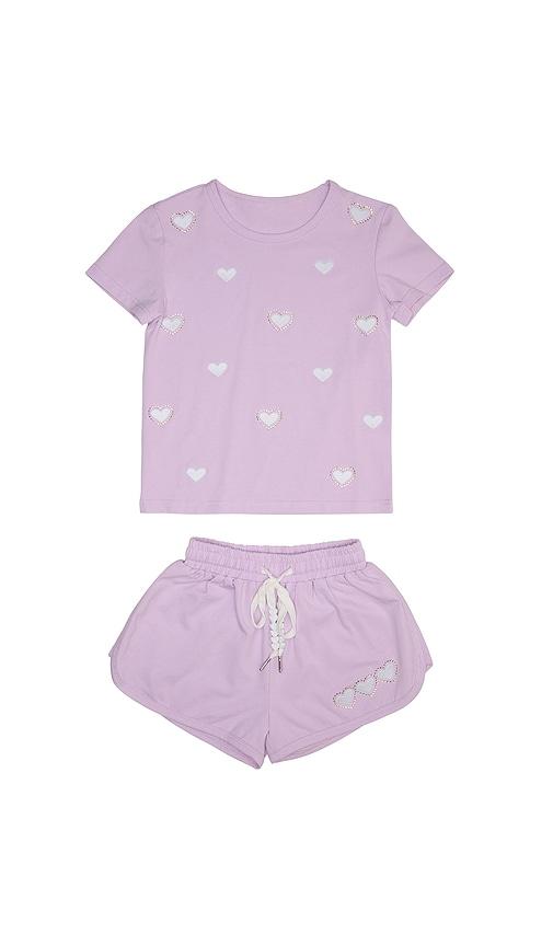mini dreamers kids chelsea heart set in lavender. - size 10 (also in 6, 2, 4)